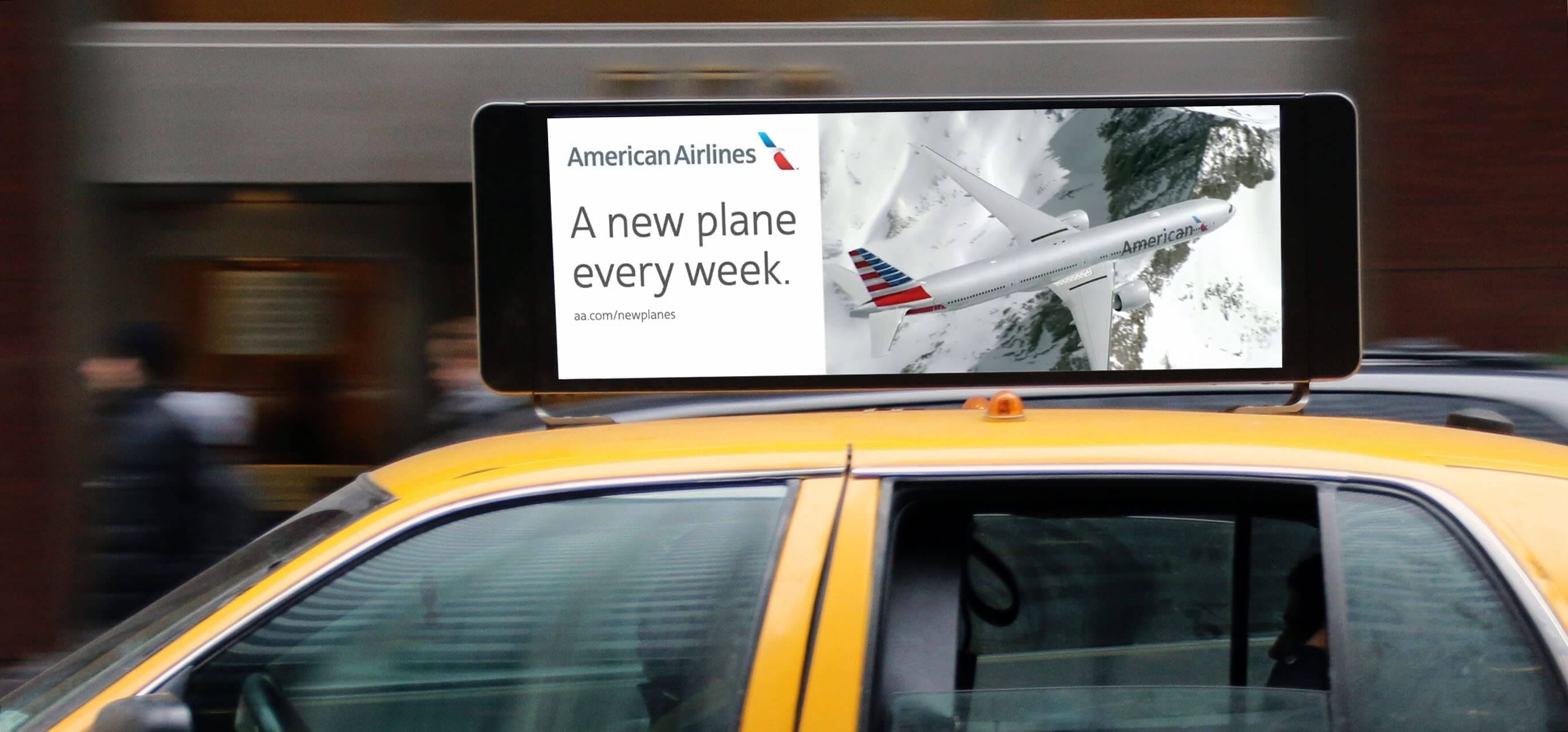 Taxi advertising installation